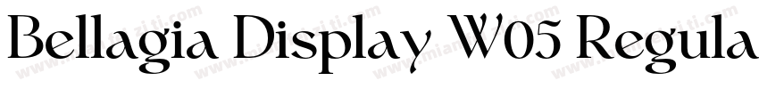 Bellagia Display W05 Regular字体转换